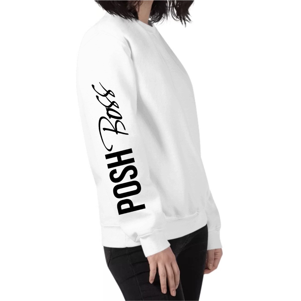 Sweatshirt with Posh Boss Sleeve Design